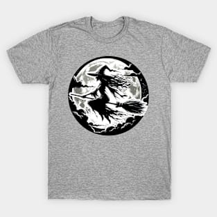 horror flying witch T-Shirt